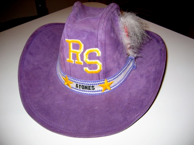  cowboy hat presented to The Stones for their show in Dallas with ZZ Top